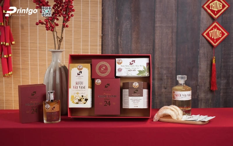 Mẫu hộp quà tết sâm Ngọc Linh Mẫu hộp quà tết sâm Ngọc Linh