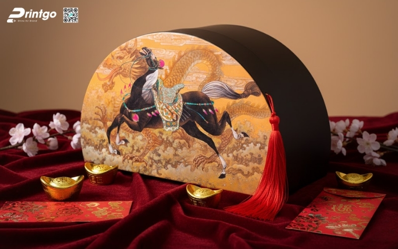 Hộp quà tết độc đáo hình bán nguyệt Hộp quà tết độc đáo hình bán nguyệt