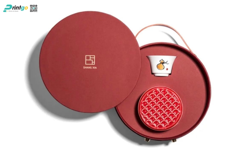 Mẫu hộp quà tết không rượu hình tròn Mẫu hộp quà tết không rượu hình tròn