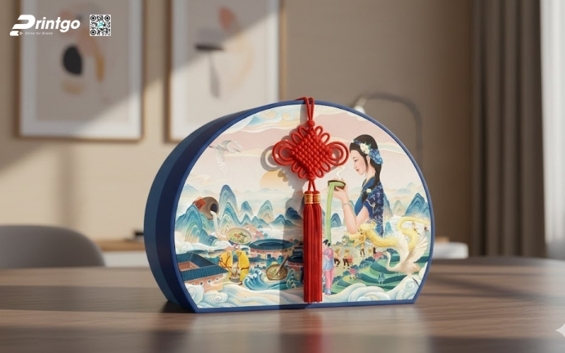 Hộp quà tết độc đáo hình bán nguyệt Hộp quà tết độc đáo hình bán nguyệt