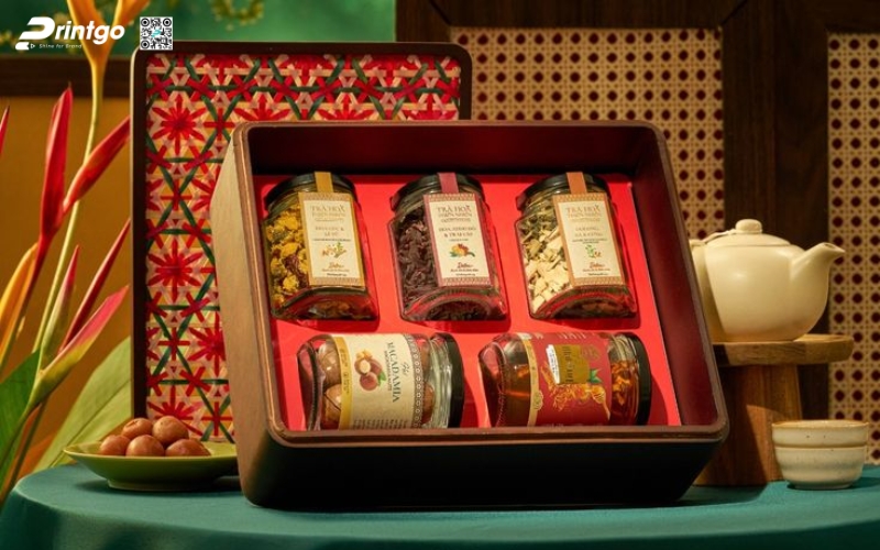 Mẫu hộp quà tết không rượu bằng gỗ Mẫu hộp quà tết không rượu bằng gỗ