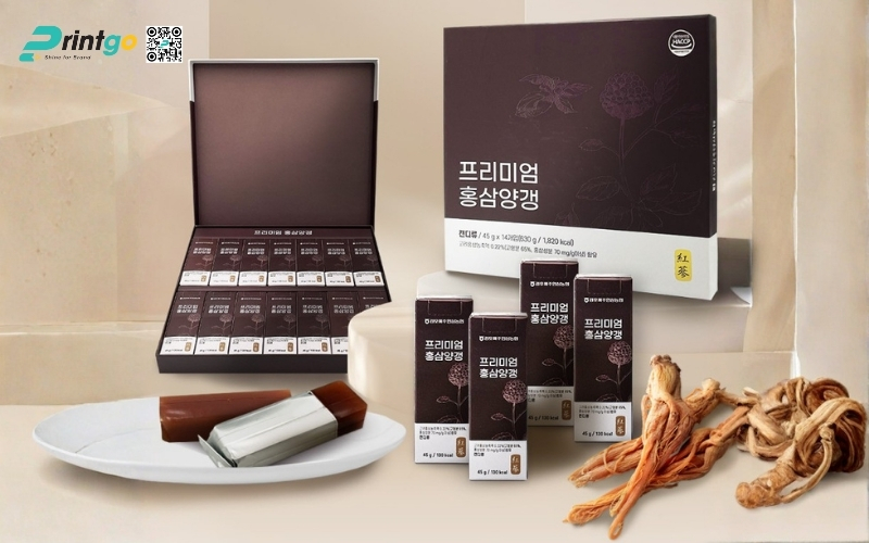 Mẫu hộp quà tết nhân sâm nguyên củ Mẫu hộp quà tết nhân sâm nguyên củ