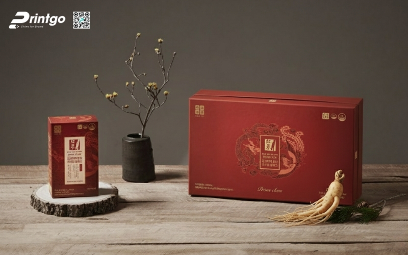 Chất liệu giấy in hộp quà tết nhân sâm Chất liệu giấy in hộp quà tết nhân sâm