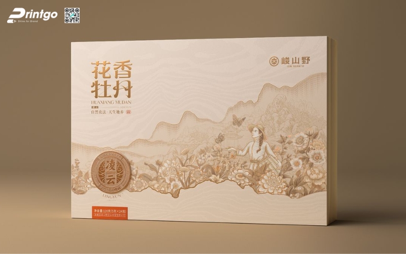 Mẫu hộp quà tết không rượu hình chữ nhật Mẫu hộp quà tết không rượu hình chữ nhật