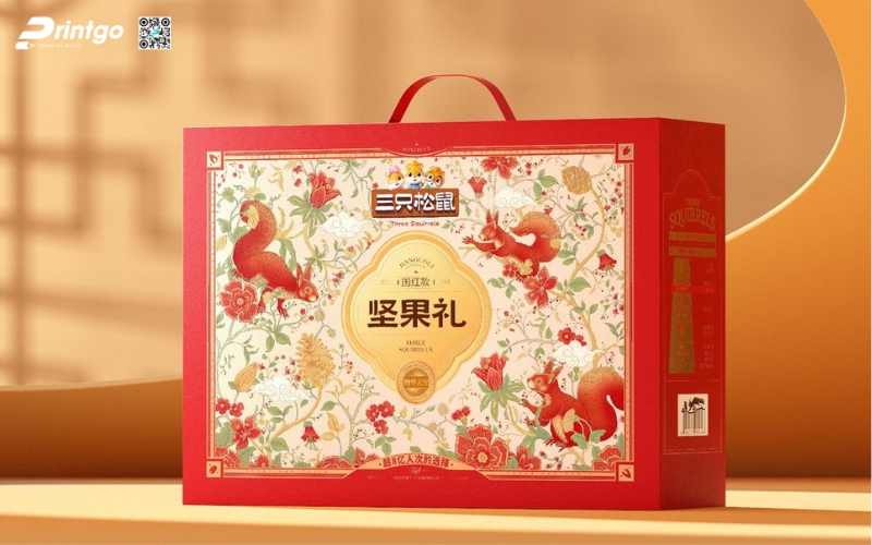 Mẫu hộp quà tết không rượu hình chữ nhật Mẫu hộp quà tết không rượu hình chữ nhật