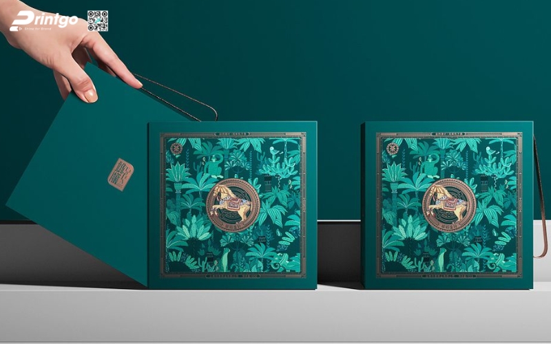 Mẫu hộp quà tết không rượu hình vuông Mẫu hộp quà tết không rượu hình vuông