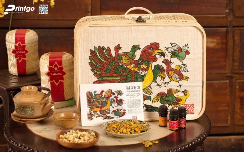 Mẫu hộp quà tết không rượu bằng gỗ Mẫu hộp quà tết không rượu bằng gỗ