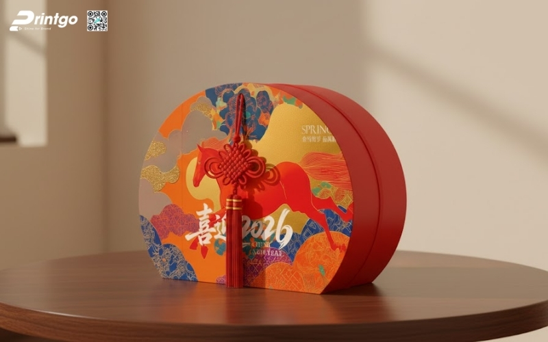 Hộp quà tết độc đáo hình bán nguyệt Hộp quà tết độc đáo hình bán nguyệt