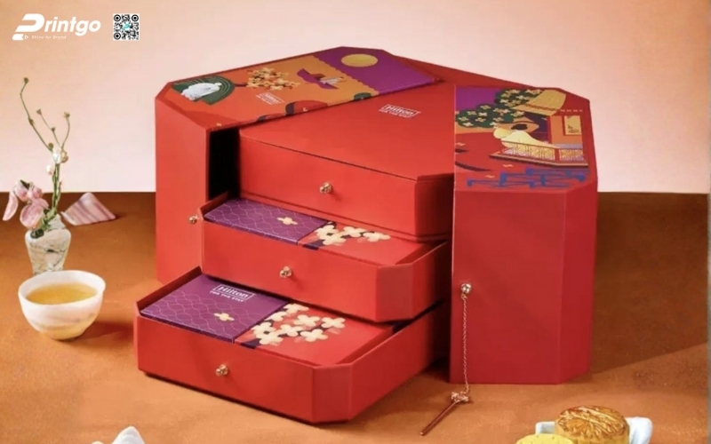 Hộp quà tết độc đáo nhiều ngăn Hộp quà tết độc đáo nhiều ngăn