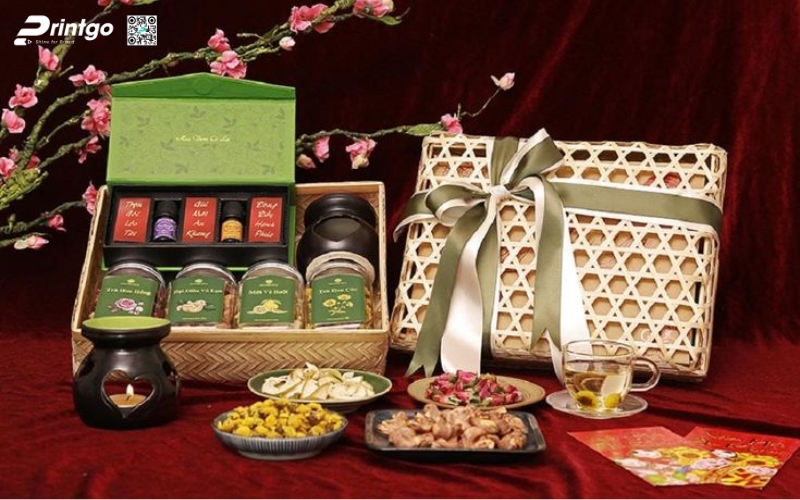 Mẫu hộp quà tết không rượu bằng gỗ Mẫu hộp quà tết không rượu bằng gỗ