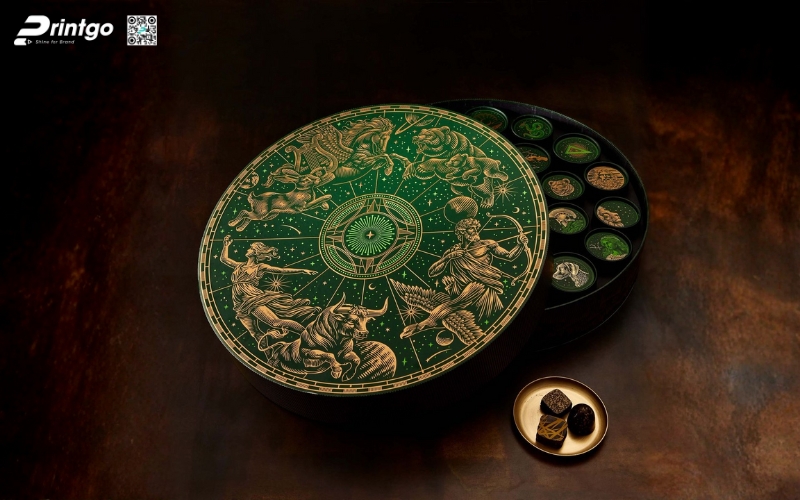 Mẫu hộp quà tết không rượu hình tròn Mẫu hộp quà tết không rượu hình tròn