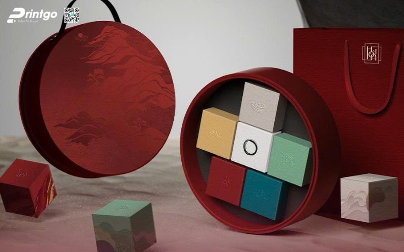 Mẫu hộp quà tết không rượu hình tròn Mẫu hộp quà tết không rượu hình tròn