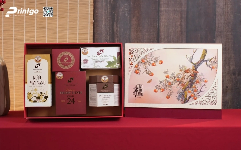 Mẫu hộp quà tết sâm Ngọc Linh Mẫu hộp quà tết sâm Ngọc Linh