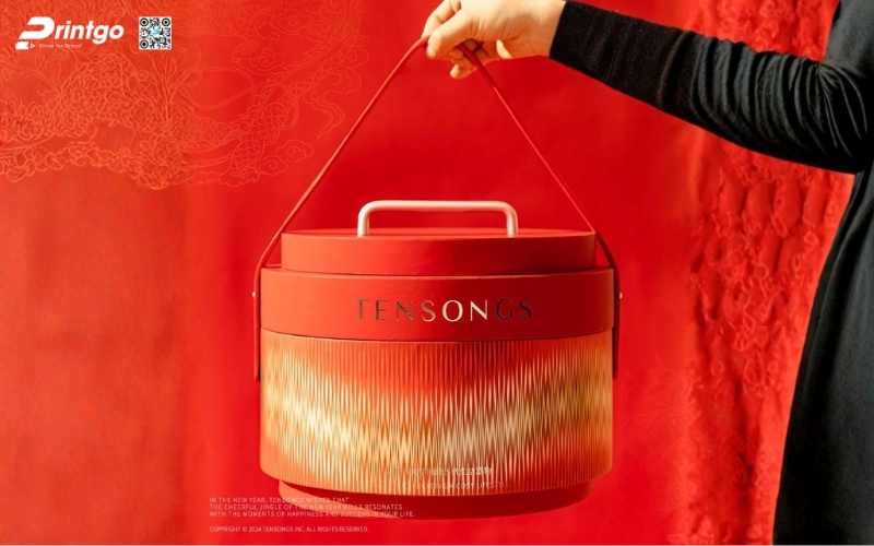 Mẫu hộp quà tết không rượu hình tròn Mẫu hộp quà tết không rượu hình tròn