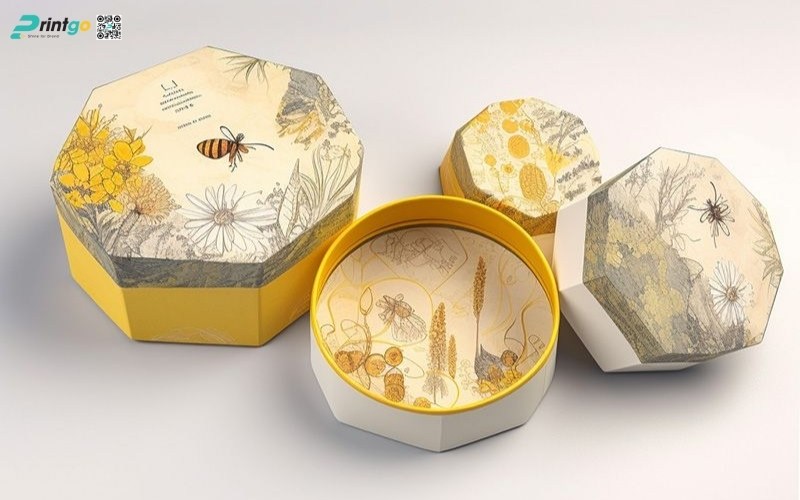 Hộp quà tết độc đáo hình lục giác, bát giác Hộp quà tết độc đáo hình lục giác, bát giác