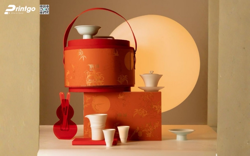 Mẫu hộp quà tết không rượu hình tròn Mẫu hộp quà tết không rượu hình tròn