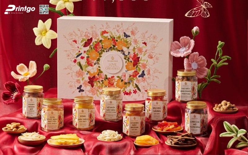 Mẫu hộp quà tết không rượu hình vuông Mẫu hộp quà tết không rượu hình vuông