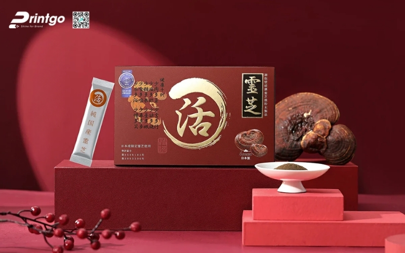 Mẫu hộp quà Tết nấm linh chi cao cấp và sang trọng nhất 2026 Mẫu hộp quà Tết nấm linh chi cao cấp và sang trọng nhất 2026