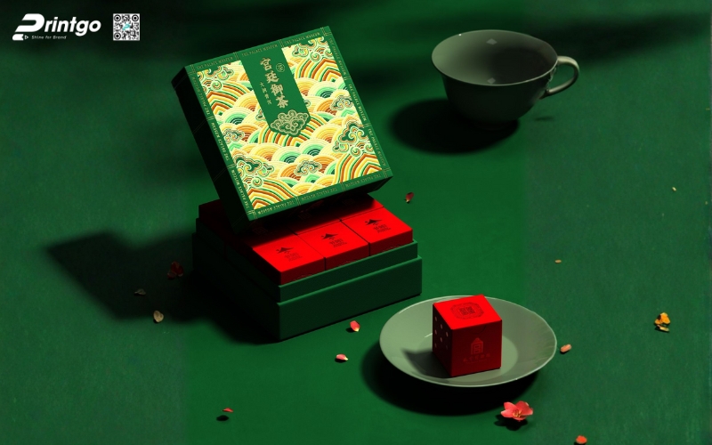 Mẫu hộp quà tết không rượu hình vuông Mẫu hộp quà tết không rượu hình vuông