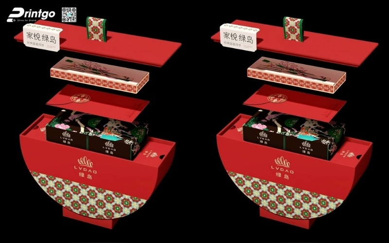 Hộp quà tết độc đáo hình bán nguyệt Hộp quà tết độc đáo hình bán nguyệt