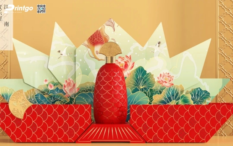 Hộp quà tết độc đáo hình quạt lạ mắt Hộp quà tết độc đáo hình quạt lạ mắt