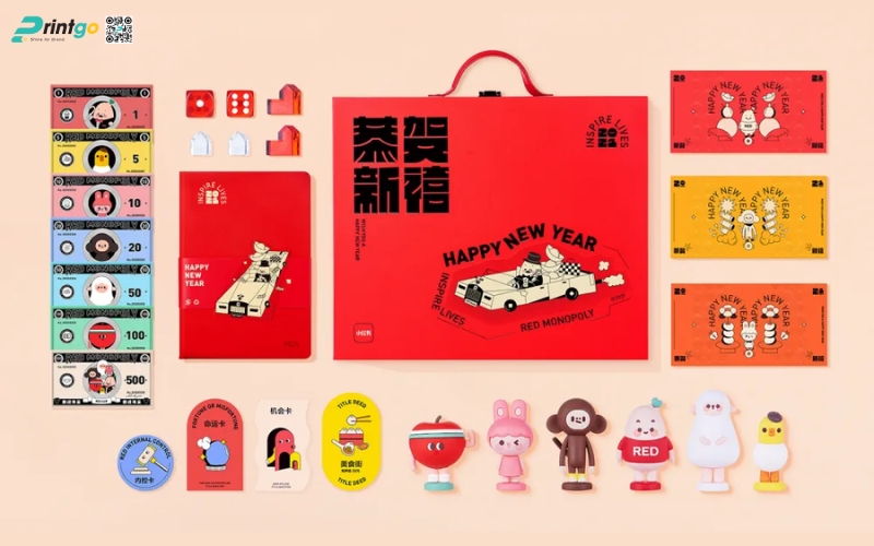 Hộp quà tết độc đáo kèm board game Hộp quà tết độc đáo kèm board game