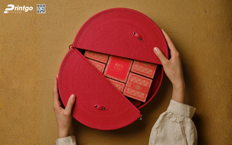 Mẫu hộp quà tết không rượu hình tròn Mẫu hộp quà tết không rượu hình tròn