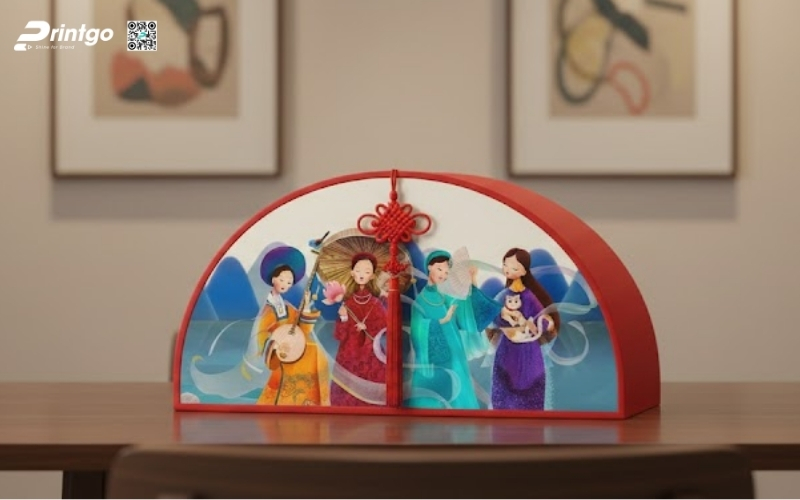 Hộp quà tết độc đáo hình bán nguyệt Hộp quà tết độc đáo hình bán nguyệt