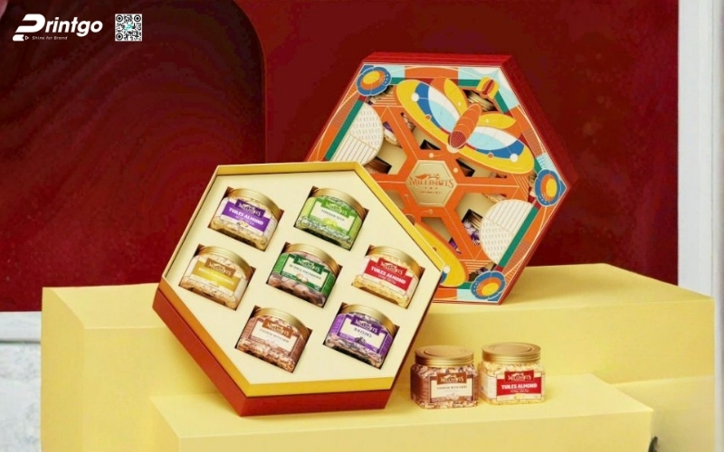 Hộp quà tết độc đáo hình lục giác, bát giác Hộp quà tết độc đáo hình lục giác, bát giác