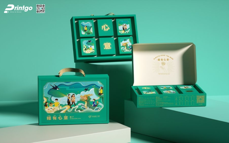 Mẫu hộp quà tết không rượu hình chữ nhật Mẫu hộp quà tết không rượu hình chữ nhật