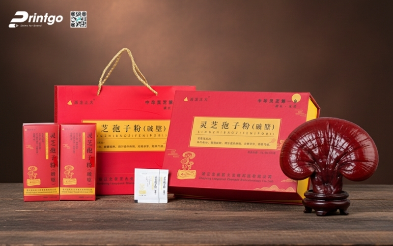 Mẫu hộp quà Tết nấm linh chi cao cấp và sang trọng nhất 2026 Mẫu hộp quà Tết nấm linh chi cao cấp và sang trọng nhất 2026