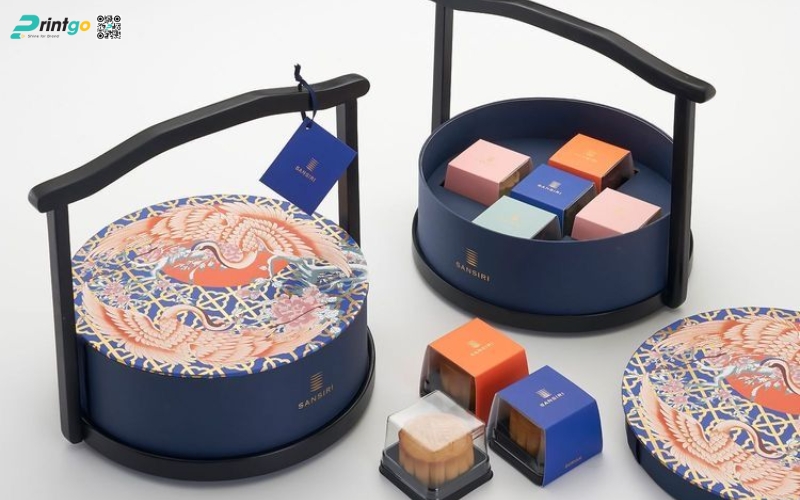 Mẫu hộp quà tết không rượu hình tròn Mẫu hộp quà tết không rượu hình tròn