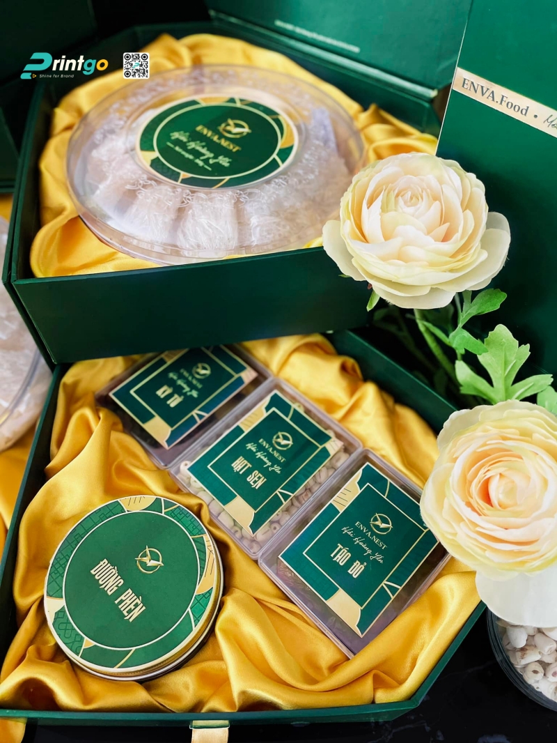 Hộp quà tết đựng yến sào thương hiệu Yến Loan Hộp quà tết đựng yến sào thương hiệu Yến Loan