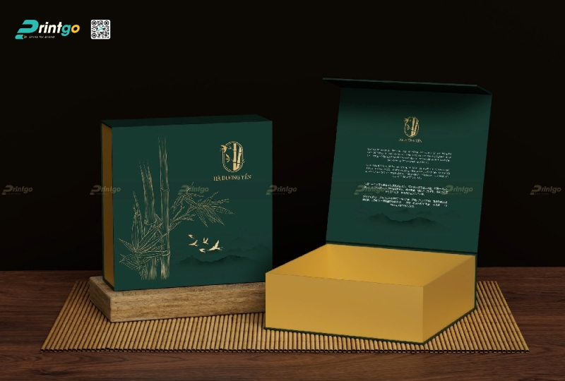 Hộp quà tết đựng yến sào Hà Dương Yến do Printgo thiết kế và in ấn Hộp quà tết đựng yến sào Hà Dương Yến do Printgo thiết kế và in ấn