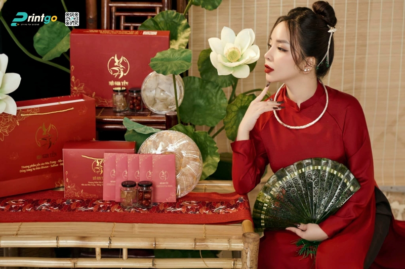 Hộp quà tết đựng yến sào Hà Gia Yến Hoa do Printgo thiết kế và in ấn Hộp quà tết đựng yến sào Hà Gia Yến Hoa do Printgo thiết kế và in ấn