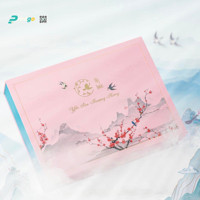 Hộp quà tết đựng yến sào thương hiệu Hỷ Tước Yến Hộp quà tết đựng yến sào thương hiệu Hỷ Tước Yến