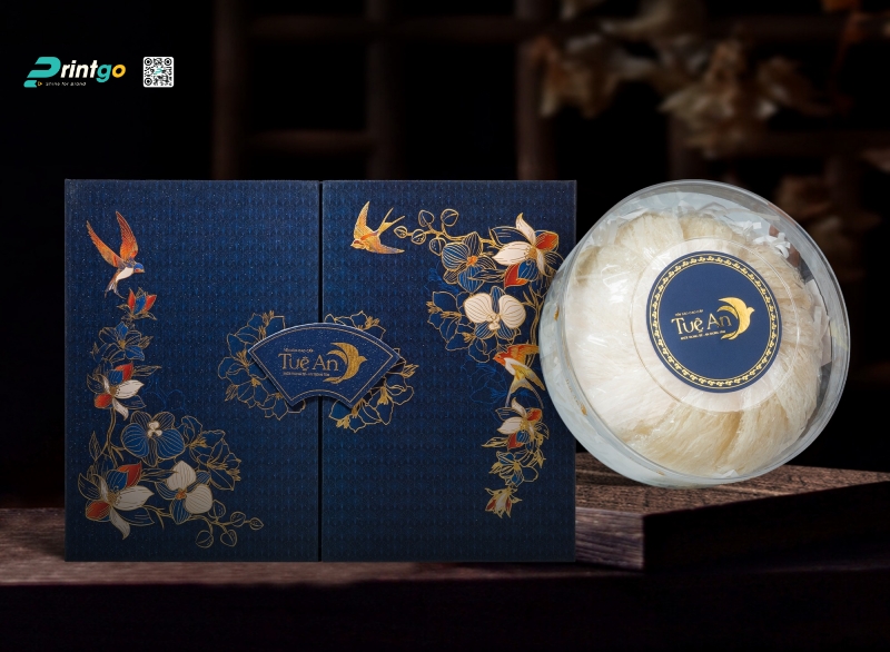 Hộp quà tết đựng yến sào Tuệ An do Printgo thiết kế và in ấn Hộp quà tết đựng yến sào Tuệ An do Printgo thiết kế và in ấn