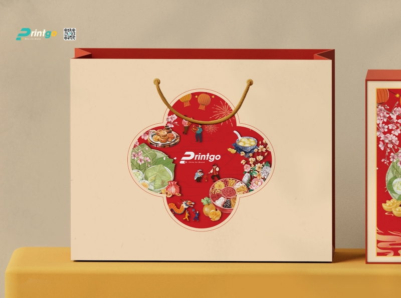 Túi giấy đựng quà tết Bách Vị Xuân do Printgo thiết kế và in ấn Túi giấy đựng quà tết Bách Vị Xuân do Printgo thiết kế và in ấn
