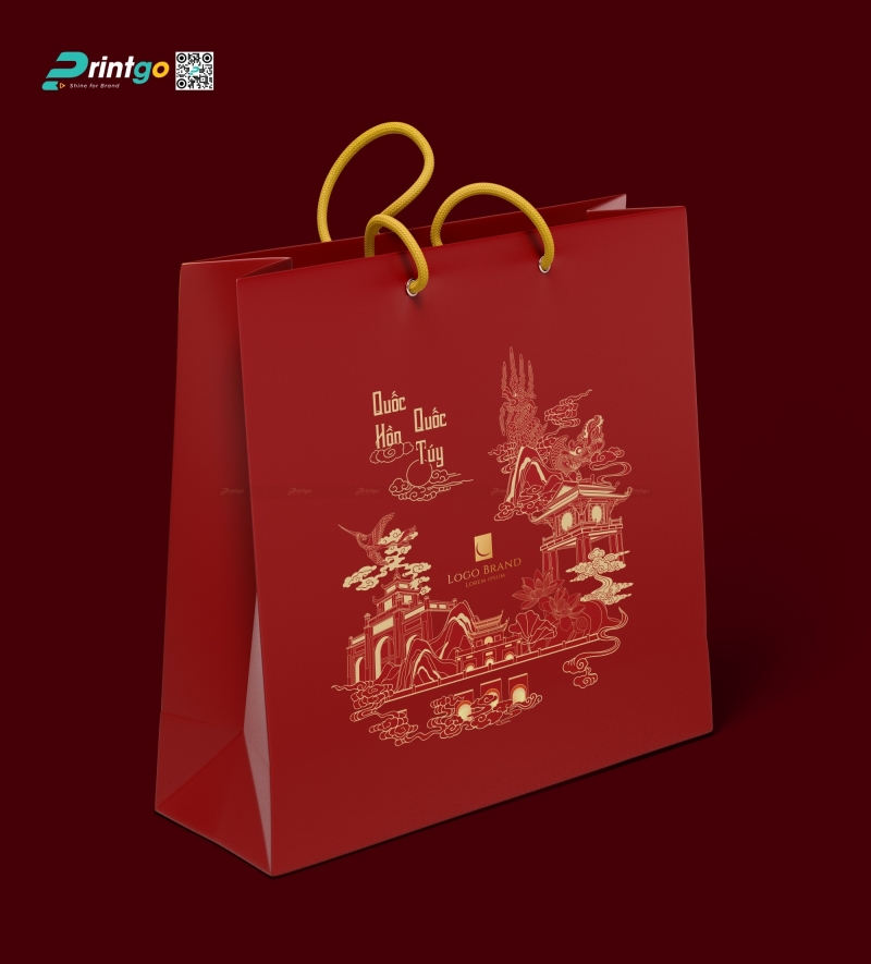 Túi giấy đựng quà tết Quốc Hồn Quốc Tuý do Printgo thiết kế và in ấn Túi giấy đựng quà tết Quốc Hồn Quốc Tuý do Printgo thiết kế và in ấn