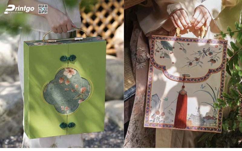 Mẫu hộp quà tết không rượu hình chữ nhật Mẫu hộp quà tết không rượu hình chữ nhật