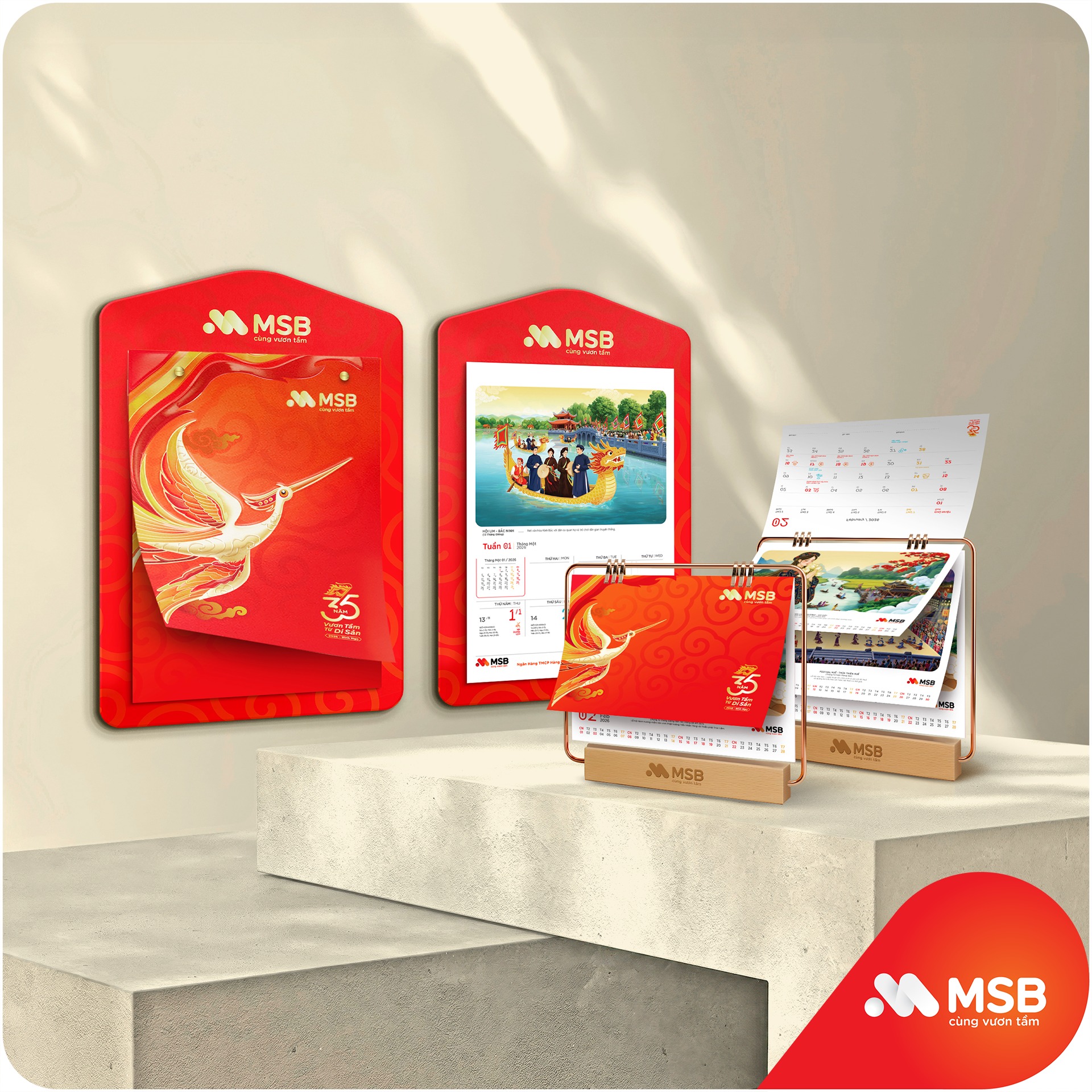 Bộ sưu tập lịch ngân hàng MSB 2026 Bộ sưu tập lịch ngân hàng MSB 2026
