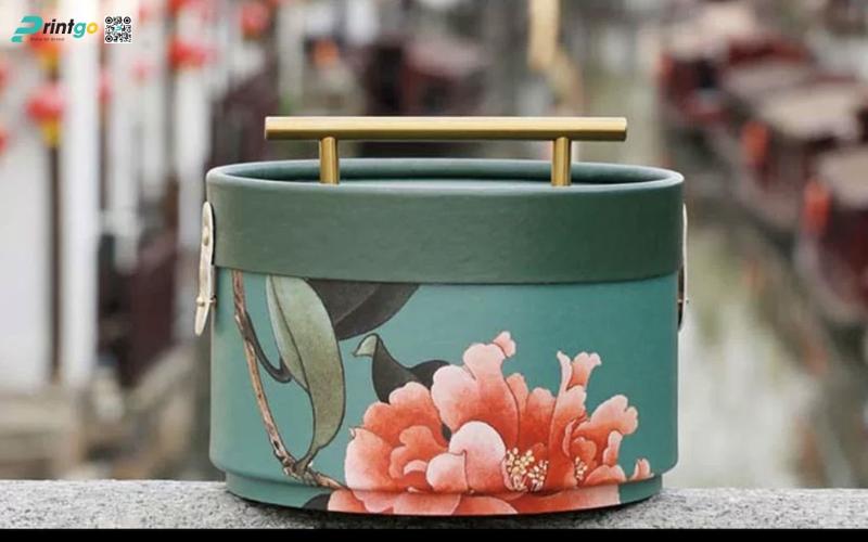 Mẫu hộp quà tết không rượu hình tròn Mẫu hộp quà tết không rượu hình tròn