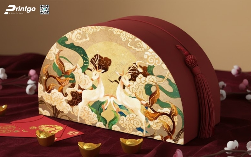 Hộp quà tết độc đáo hình bán nguyệt Hộp quà tết độc đáo hình bán nguyệt