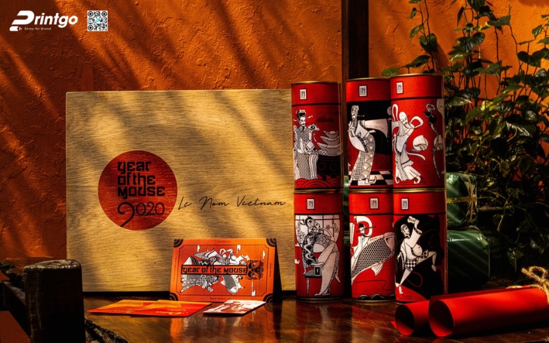 Mẫu hộp quà tết không rượu bằng gỗ Mẫu hộp quà tết không rượu bằng gỗ