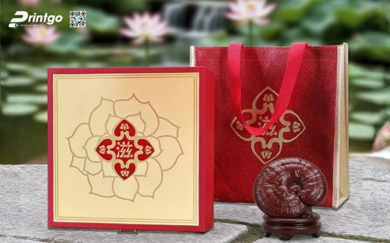 Mẫu hộp quà Tết nấm linh chi cao cấp và sang trọng nhất 2026 Mẫu hộp quà Tết nấm linh chi cao cấp và sang trọng nhất 2026