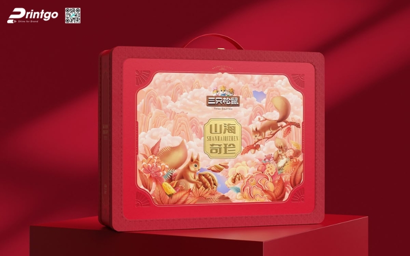 Mẫu hộp quà tết không rượu hình chữ nhật Mẫu hộp quà tết không rượu hình chữ nhật