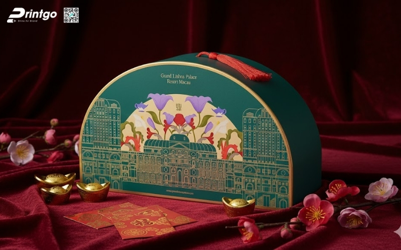 Hộp quà tết độc đáo hình bán nguyệt Hộp quà tết độc đáo hình bán nguyệt