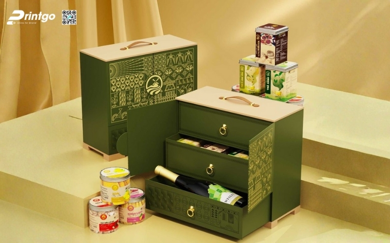 Hộp quà tết độc đáo nhiều ngăn Hộp quà tết độc đáo nhiều ngăn