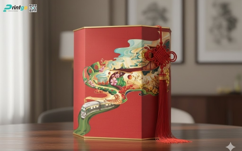 Hộp quà tết độc đáo hình lục giác, bát giác Hộp quà tết độc đáo hình lục giác, bát giác