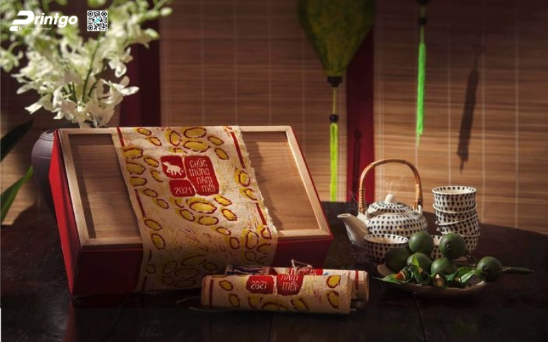 Mẫu hộp quà tết không rượu bằng gỗ Mẫu hộp quà tết không rượu bằng gỗ